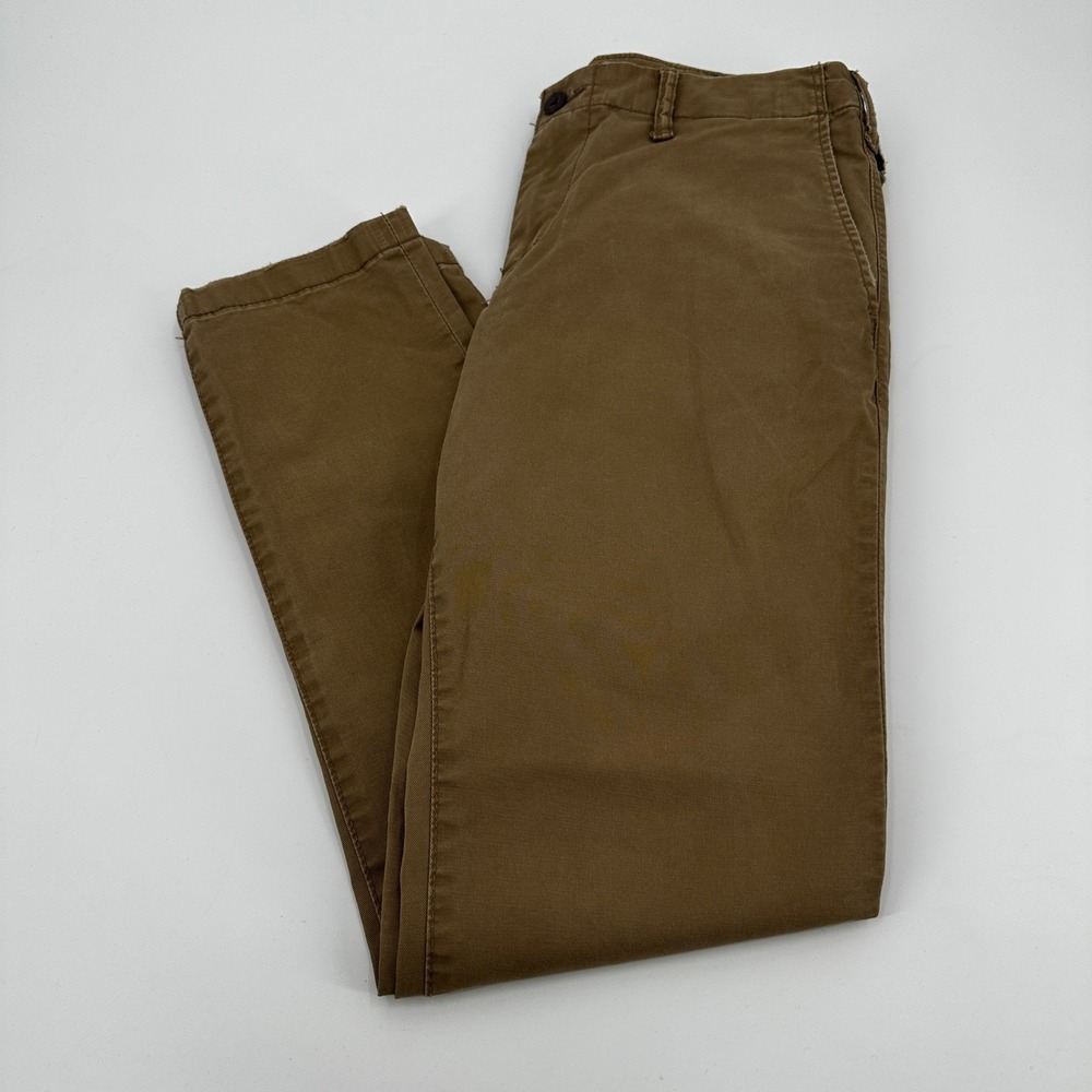 American Eagle Flex Chino Pants Mens 29x32 Brown Slim Tapered Stretch Rugged